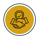 Pet protection interactive gold icon